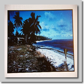 The beach - Cocos Islands 1958 (then called Cocos Keeling Islands)